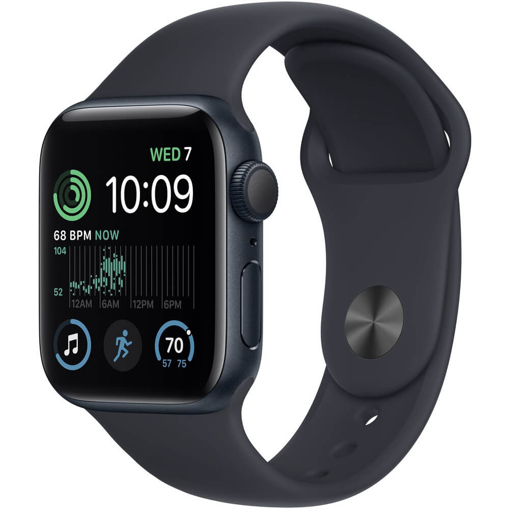 Смарт-часы Apple Watch SE 40 мм 2022 тёмная ночь, спортивный ремешок