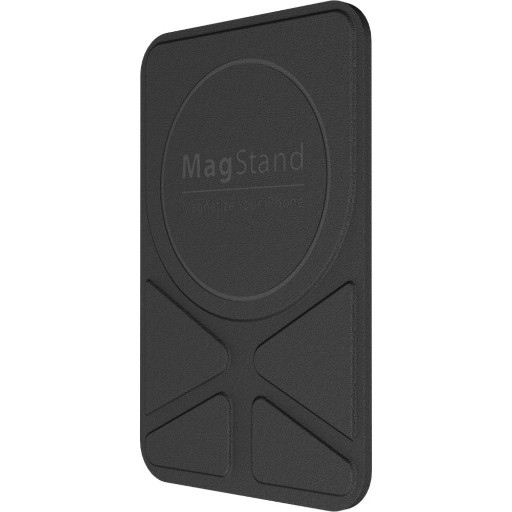 Магнитная накладка-подставка SwitchEasy MagStand Leather Stand для Apple iPhone 11/12, чёрный