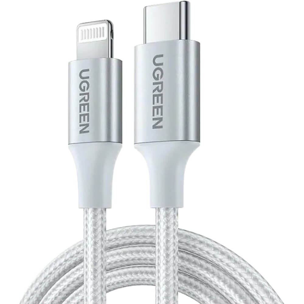 Кабель Ugreen US304 USB Type-C-Lightning 1.5 м cеребристый