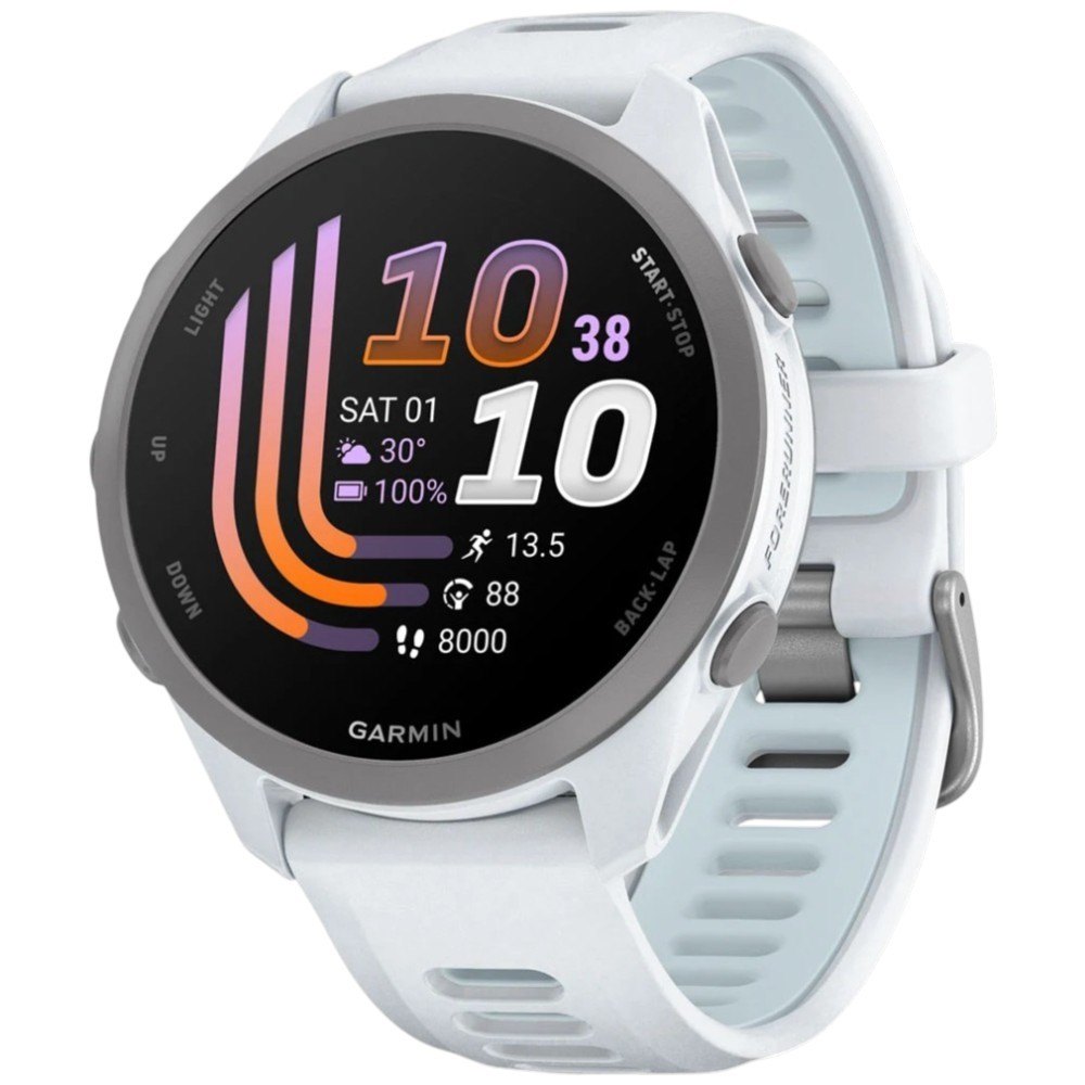 Смарт-часы Garmin Forerunner 170 Music 42.6 мм бело-голубой (010-03920-11)