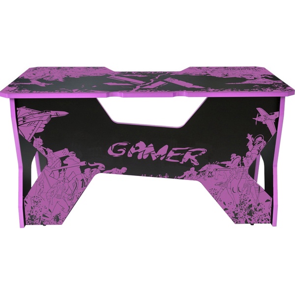 Компьютерный стол Generic Comfort Gamer2/VS/NP чёрно-фиолетовый Gamer2/VS/NP чёрно-фиолетовый - фото 1