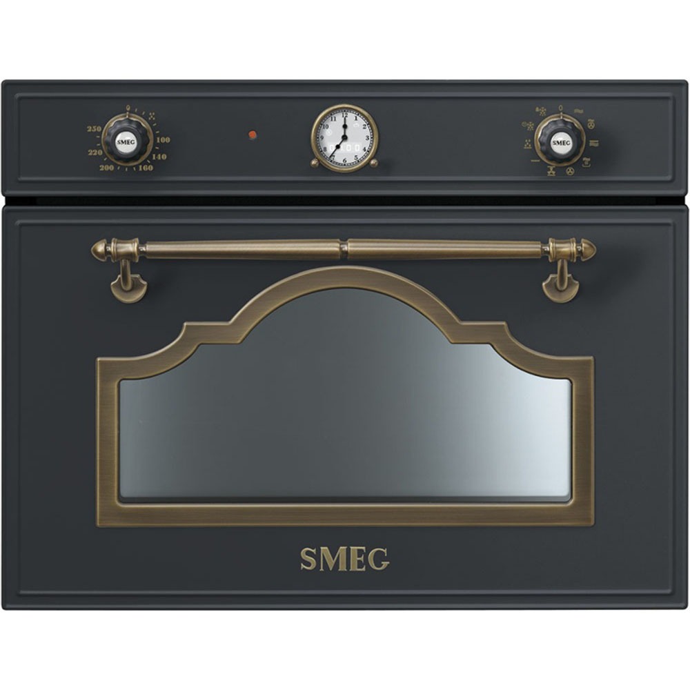 Встраиваемая микроволновая печь Smeg SF4750MAO Cortina, цвет чёрный - фото 1