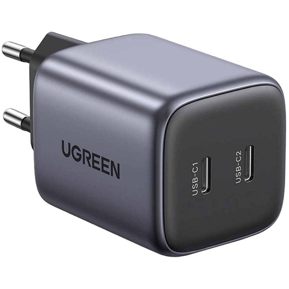 Зарядное устройство Ugreen CD294 GaN Fast Charger Nexode Mini (USB Type-C) серый CD294 GaN Fast Charger Nexode Mini (USB Type-C) серый - фото 1