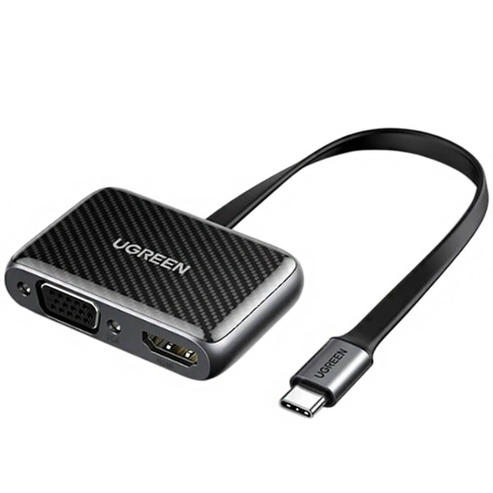 USB разветвитель Ugreen USB-C-HDMI+VGA (70549)