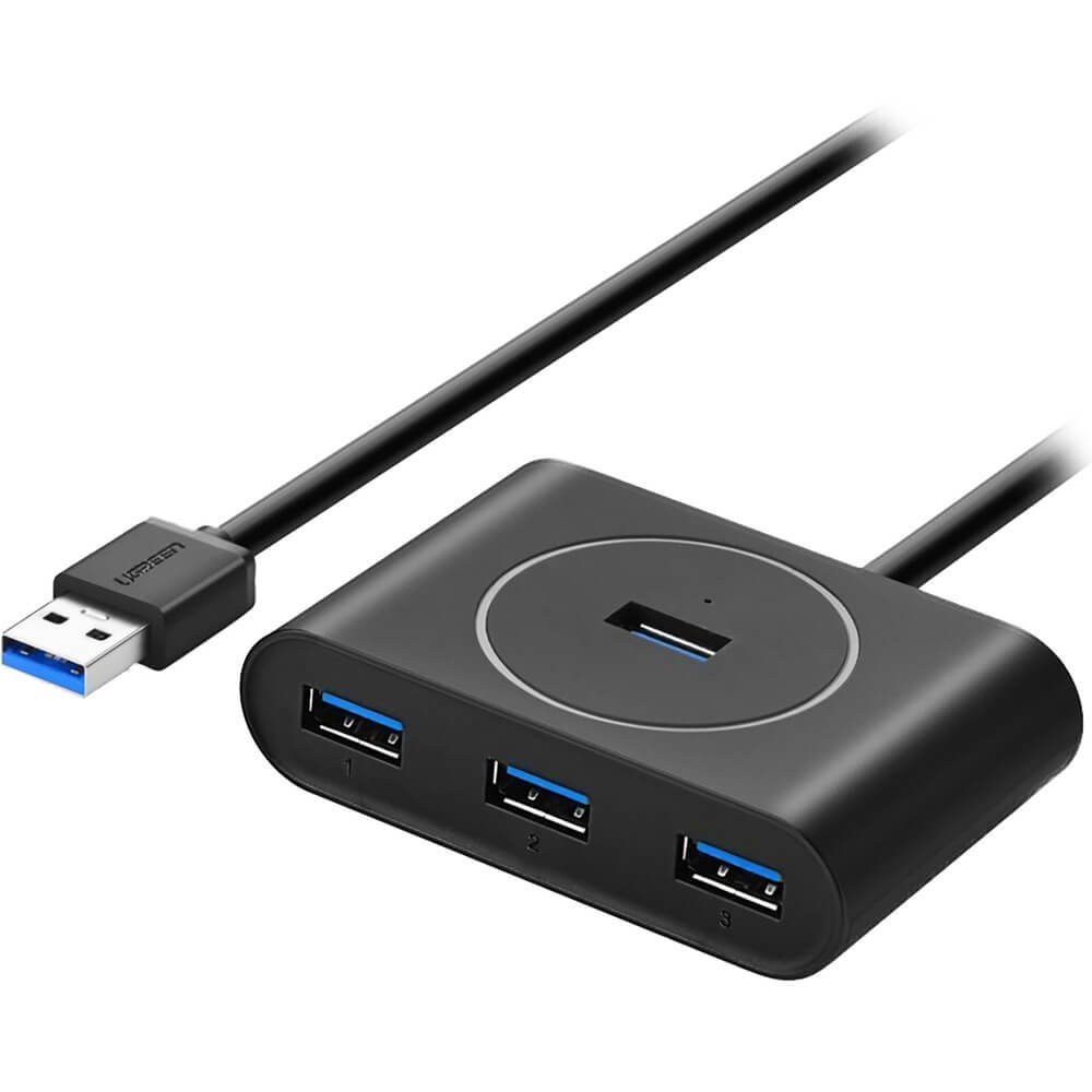 USB-разветвитель Ugreen Hub 4 In 1 USB 3.0, чёрный (20291)