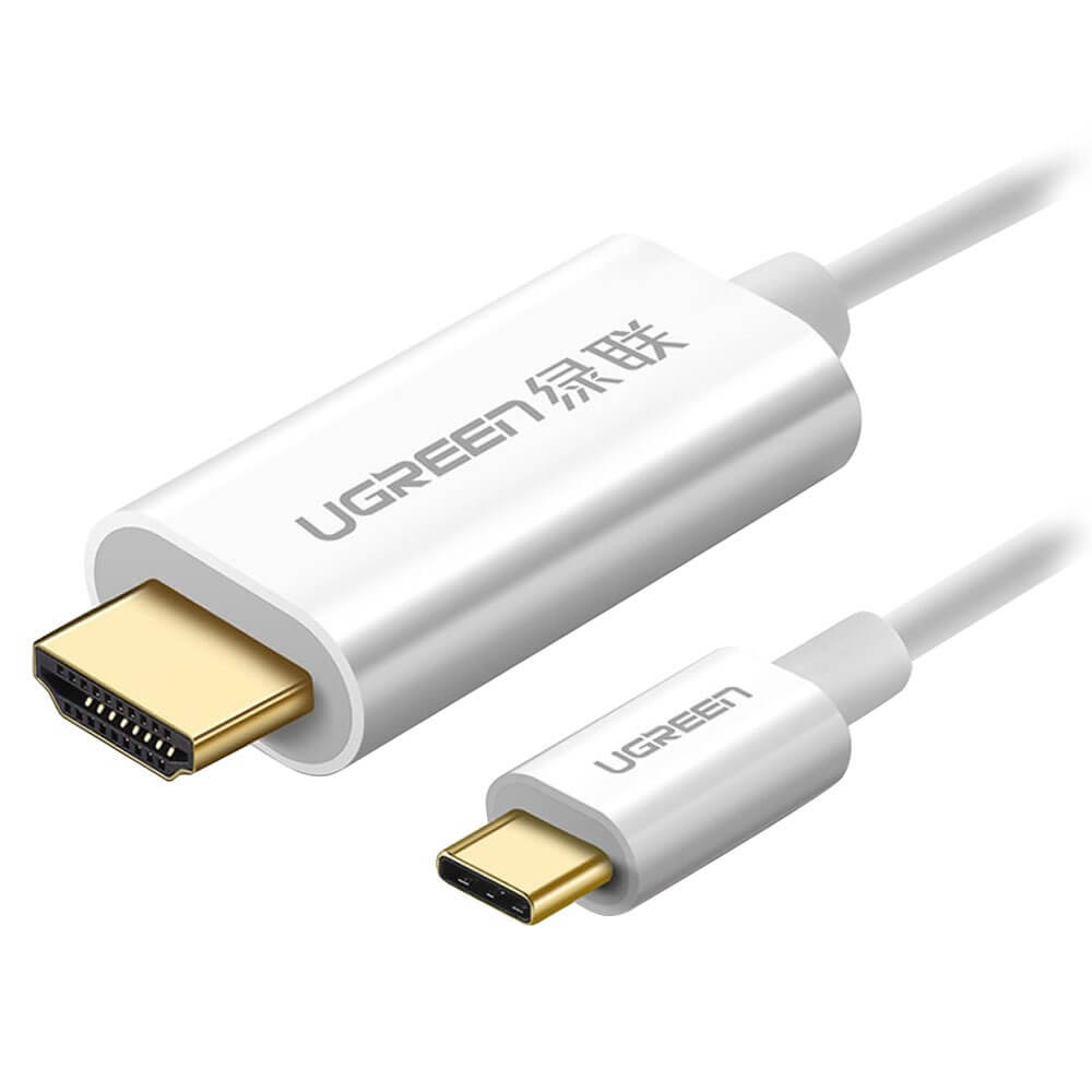 Кабель для компьютера Ugreen MM121 USB Type-C - HDMI 1.5 м, белый (30841)