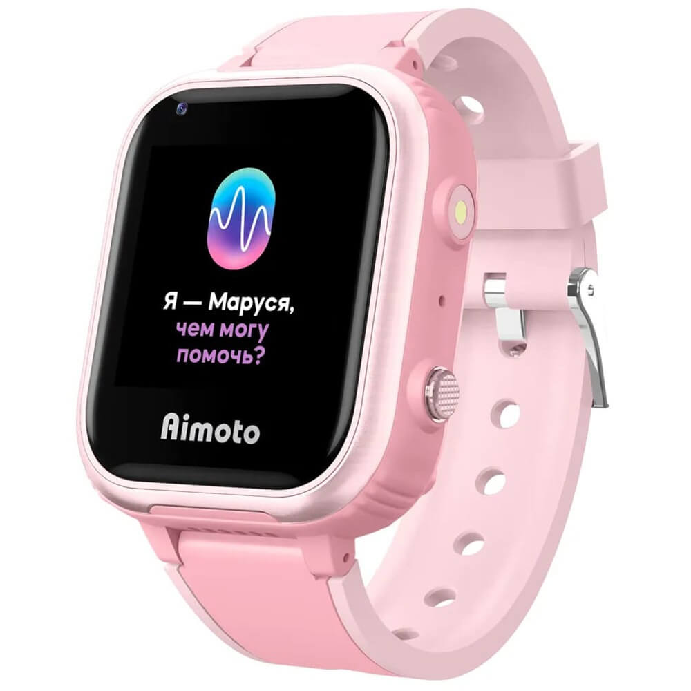 Детские смарт-часы Кнопка жизни Aimoto IQ 4G розовый (8108801) от Технопарк