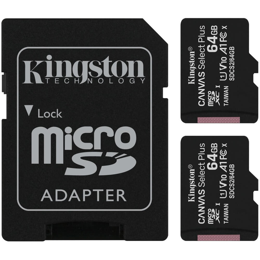 Карта памяти Kingston Canvas Select Plus 2x64 ГБ (SDCS2/64GB-2P1A) Canvas Select Plus 2x64 ГБ (SDCS2/64GB-2P1A) - фото 1