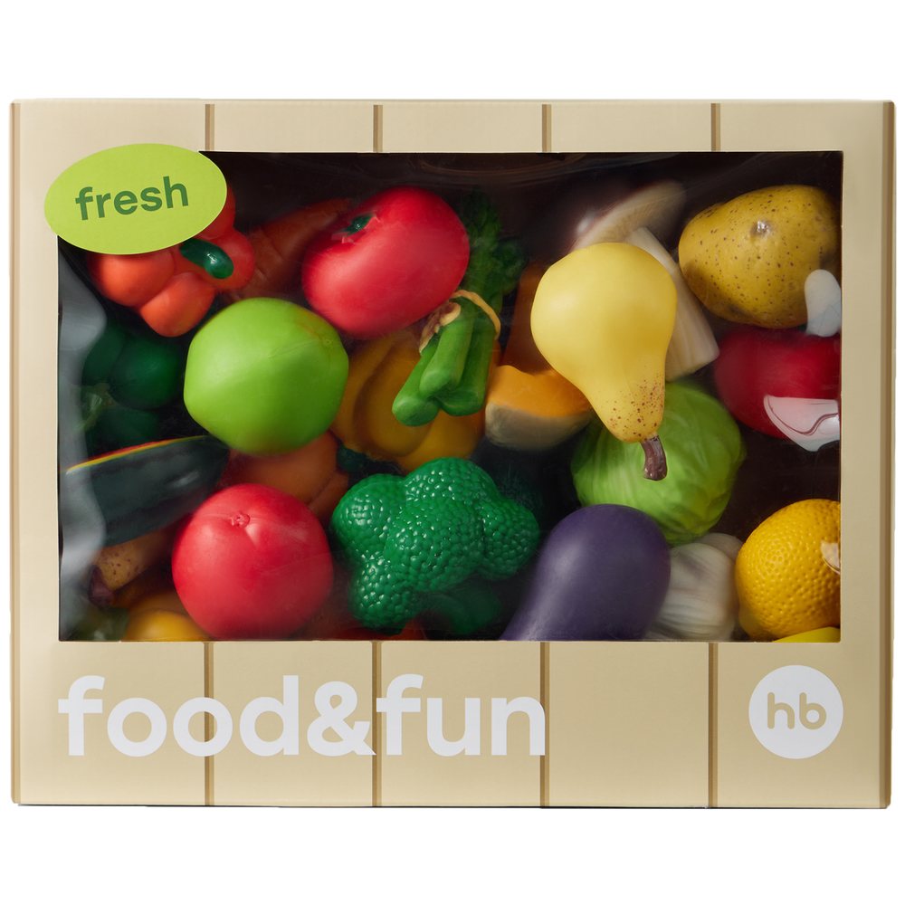 Игрушечный набор овощей и фруктов Happy Baby Food and Fun (332010)