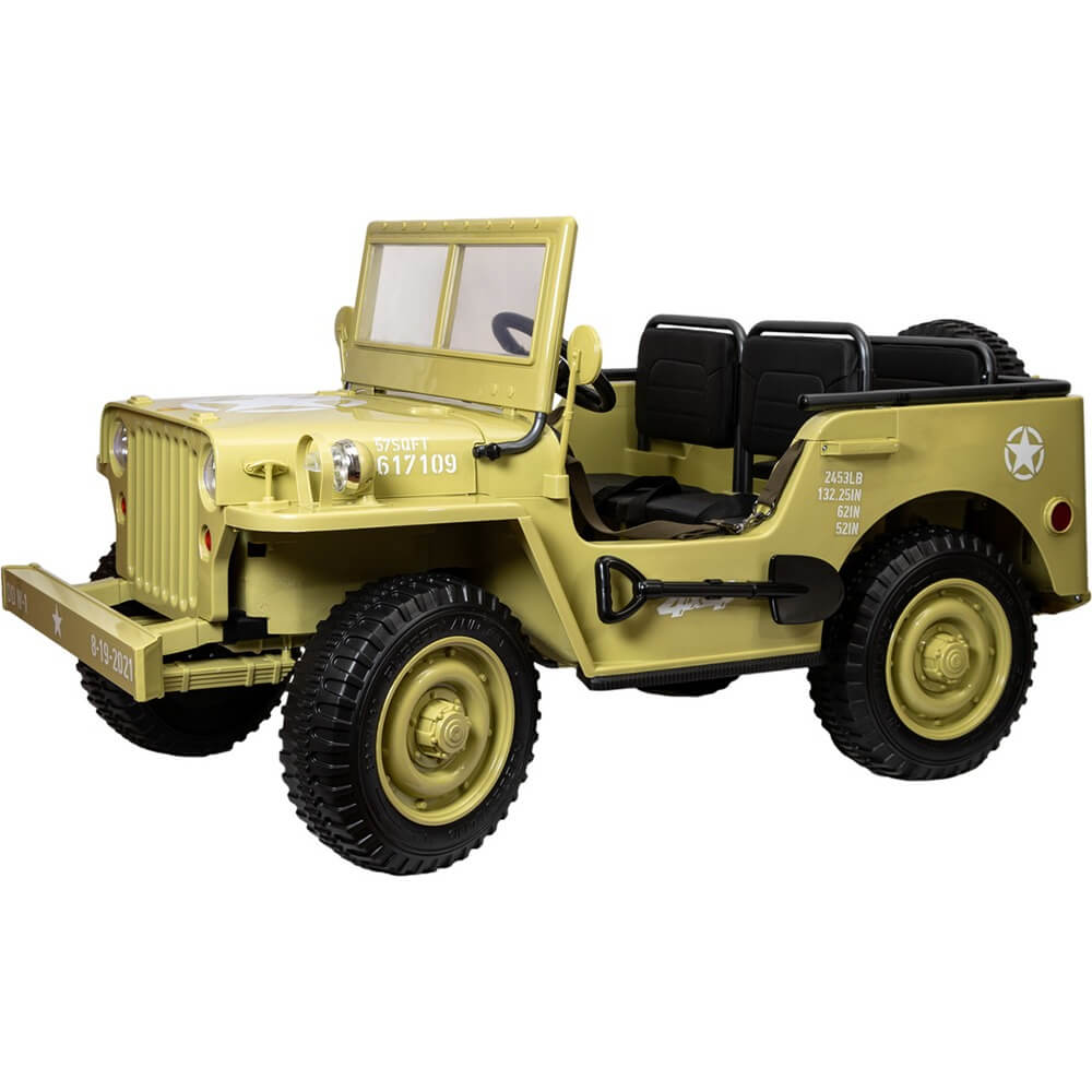 Детский электротранспорт Toyland Jeep Willys YKE 4137 Matcha - фото 1