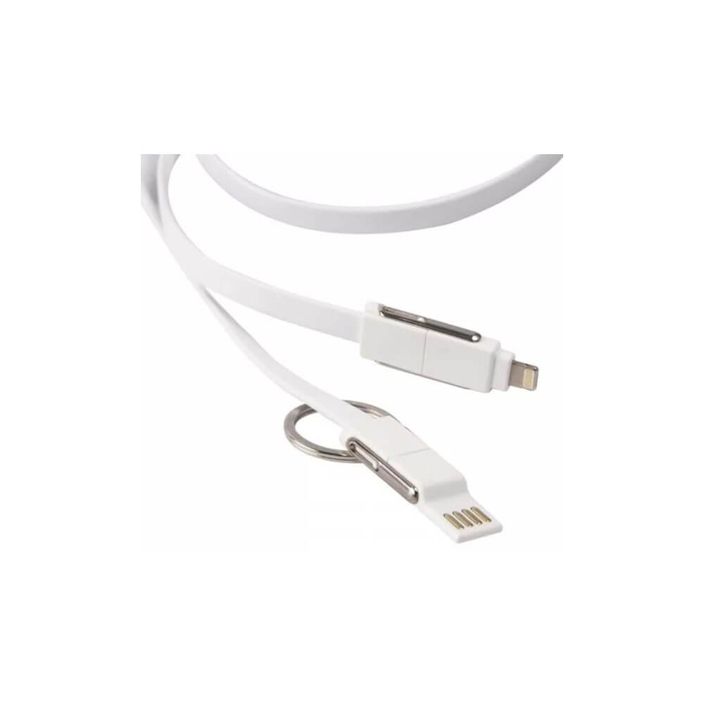 Кабель Barn&Hollis 6 In 1 USB Type-C/Lightning-USB/microUSB, 1 м, белый