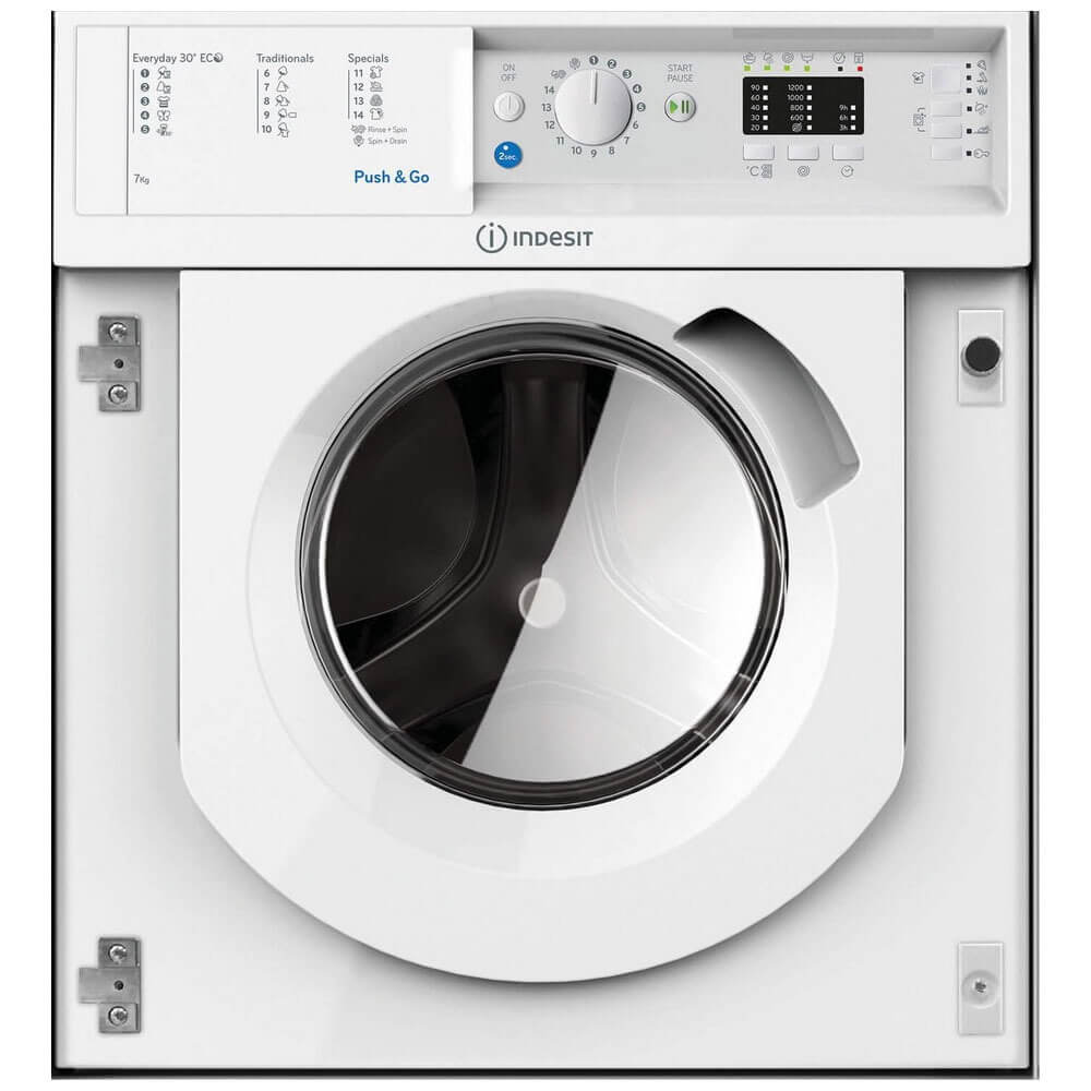 Встраиваемая стиральная машина Indesit BI WMIL 71252 EU, цвет белый - фото 1