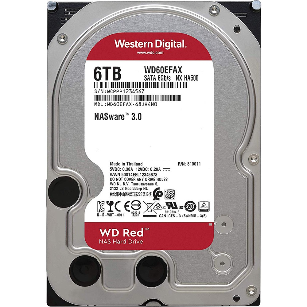 Жесткий диск Western Digital Original 6TB Red WD60EFAX 1739000₽