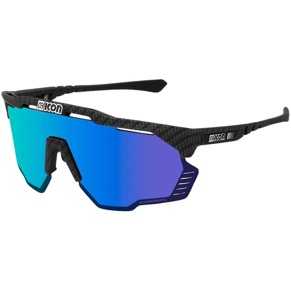 Спортивные очки Scicon Aeroshade Kunken Carbon Matt/Multimirror Blue