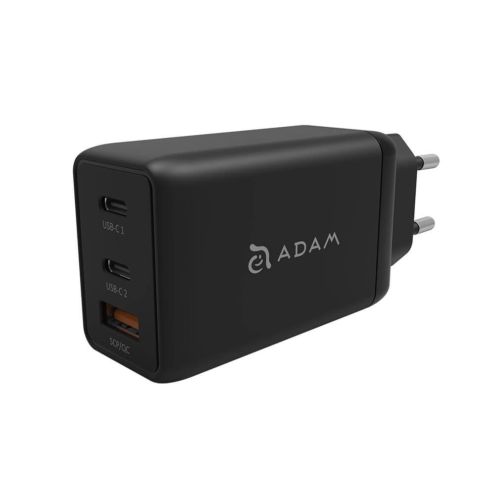 Зарядное устройство Adam Elements OMNIA F6 (USB Type-C, USB), чёрный