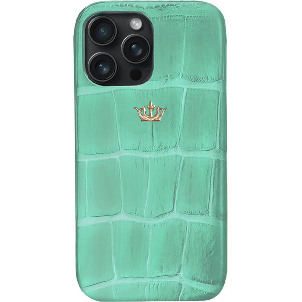 Чехол Caviar Leather Case Tiffany Mint для iPhone 15 Pro Max 86940₽