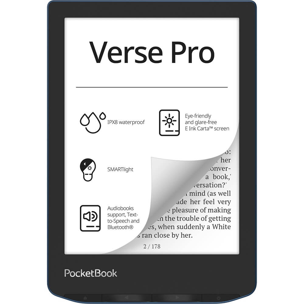 Электронная книга PocketBook 634 Verse Pro Azure (PB634-A-WW), цвет синий