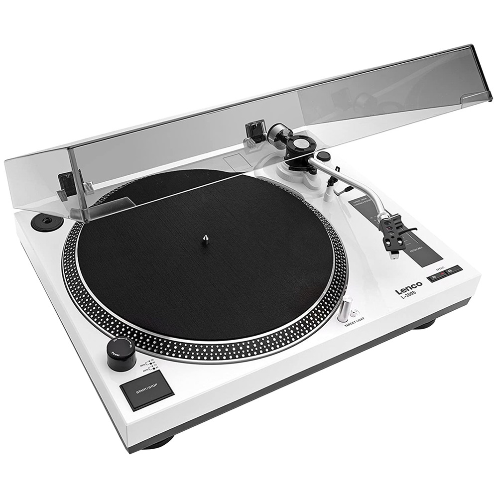 DJ - виниловый проигрыватель Lenco L-3808 White, цвет белый