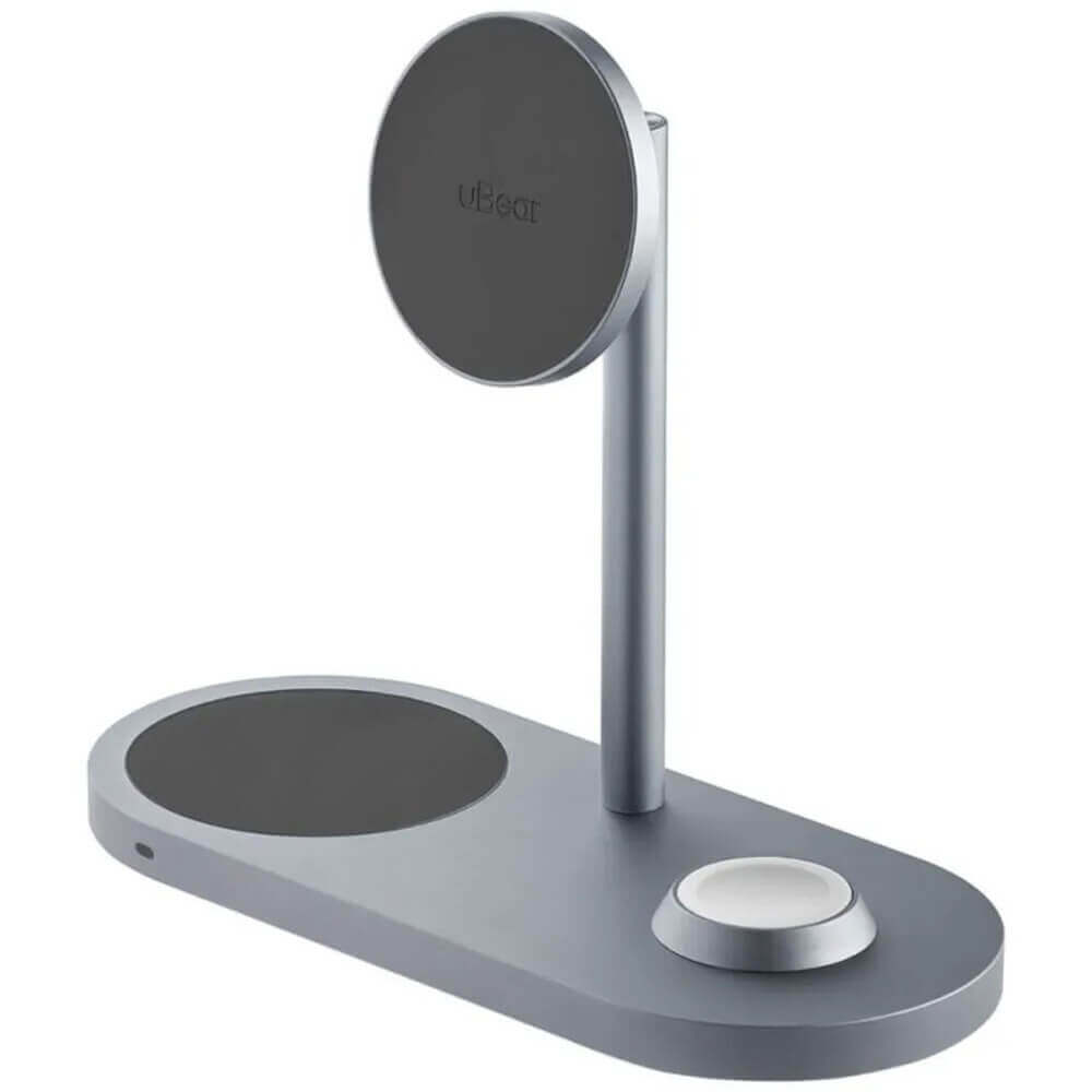 Беспроводное зарядное устройство uBear Stage 3 in 1 WL10SG31-GW серый 10990₽