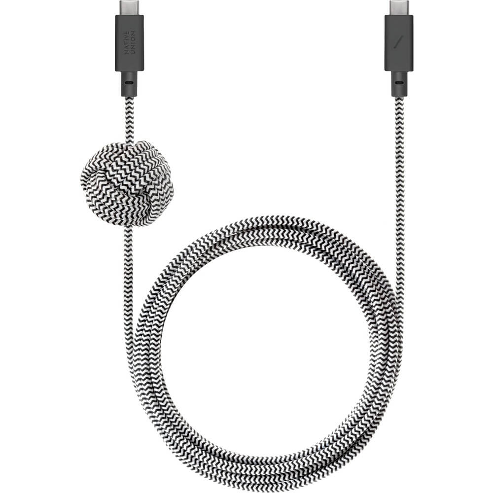 Кабель Native Union Anchor Cable 2xUSB-C 3 м зебра (ACABLE-C-ZEB-NP)
