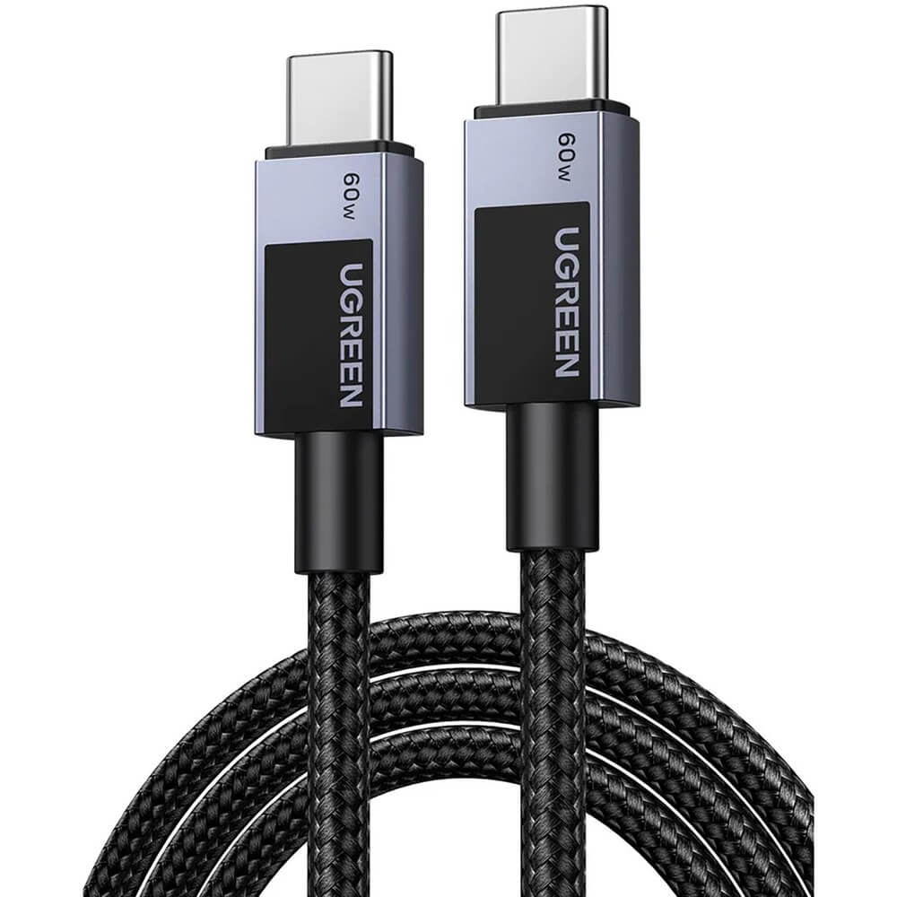 Кабель Ugreen L524 USB-C to USB-C PD 3 м. серый космос (55776)