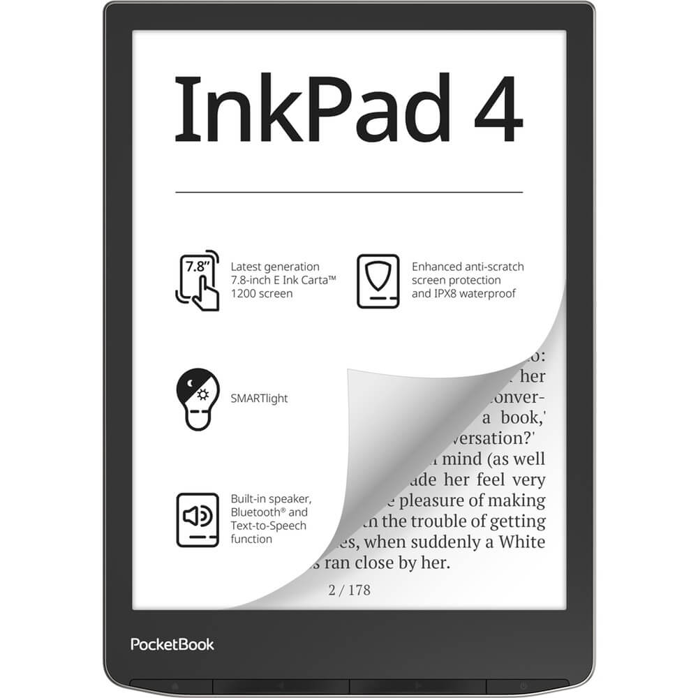 Электронная книга PocketBook 743G Stardust Silver (PB743G-U-WW), цвет чёрный
