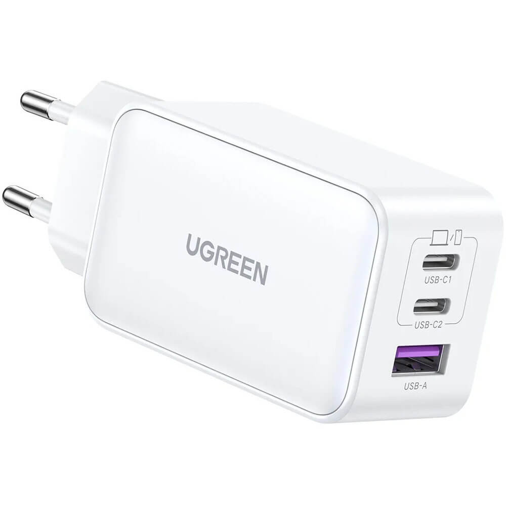 Зарядное устройство Ugreen CD244 Nexode GaN Tech Fast Charger (2xUSB-A/USB-C) белый