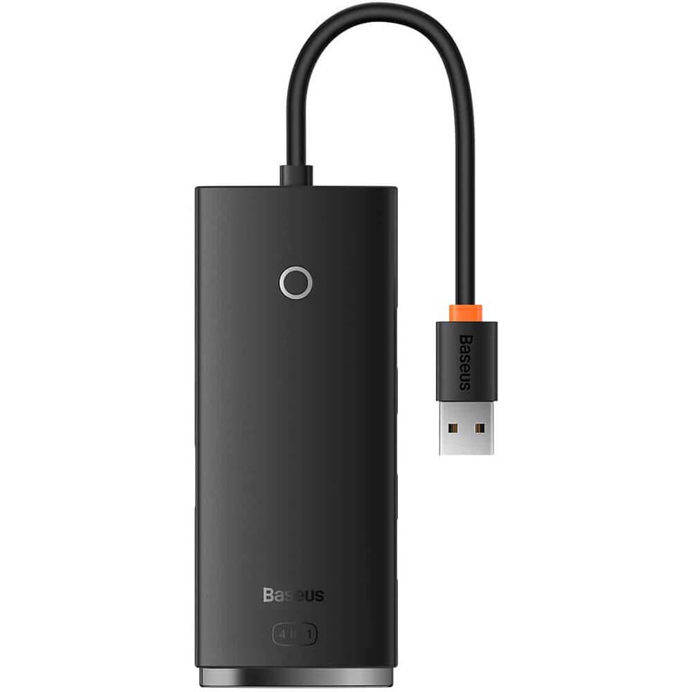 USB разветвитель Baseus AirJoy Series 4-Port USB-A HUB, чёрный (WKQX070001)
