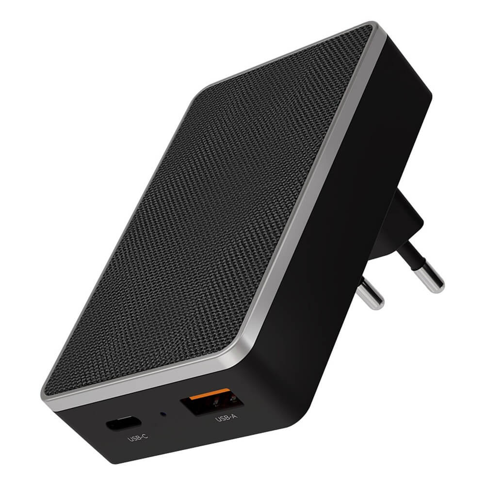 Зарядное устройство VLP Dual Wall Charger (USB, USB Type-C), чёрный Dual Wall Charger (USB, USB Type-C), чёрный - фото 1