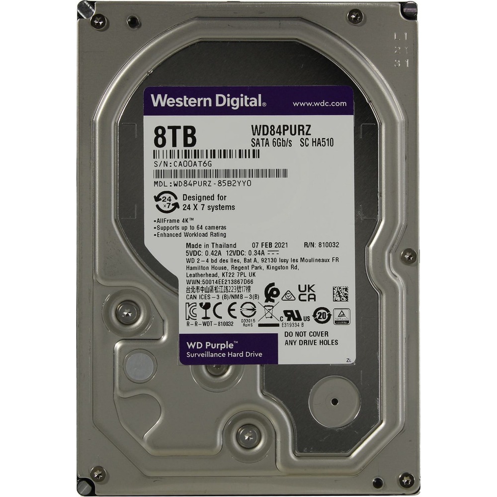 Жесткий диск Western Digital Original 8TB Purple (WD84PURZ)