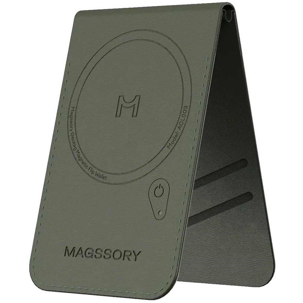 Картхолдер Magssory Geotag Magnetic Flip Wallet с Magsafe хаки