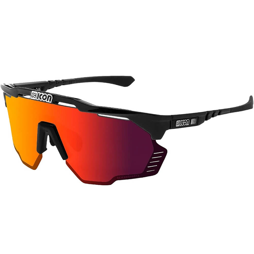 Спортивные очки Scicon Aeroshade Kunken Black Gloss/Multimirror Red