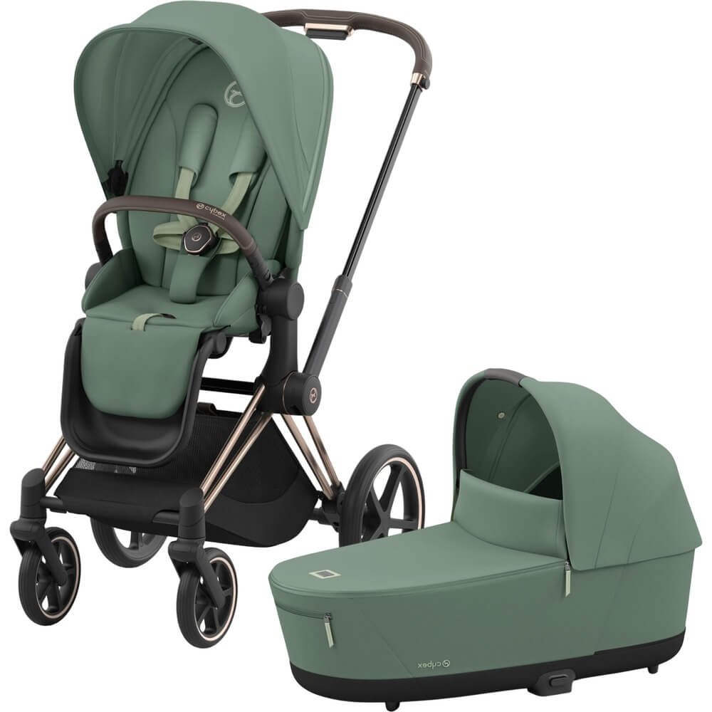 Детская коляска Cybex Priam IV Rosegold 2в1 Leaf Green 149000₽