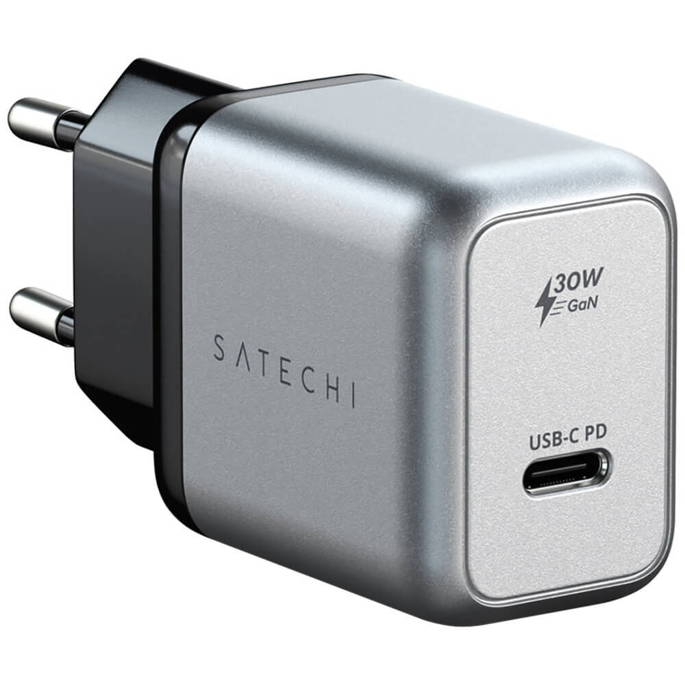 Зарядное устройство Satechi GaN Wall Charger 30W Type-C cерый космос, цвет серый