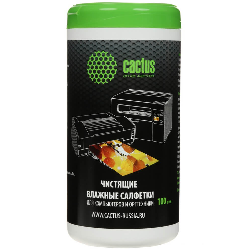 Салфетки для компьютеров и оргтехники Cactus CS-T1002