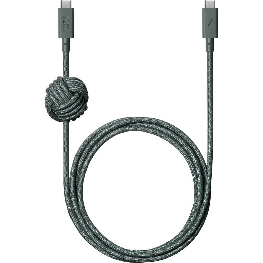 Кабель Native Union Anchor Cable 2xUSB-C 3 м зелёный (ACABLE-C-GRN-NP)
