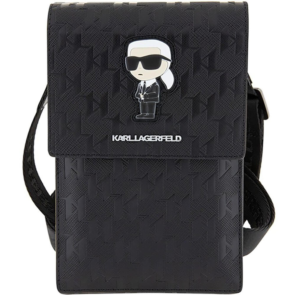 Сумка для смартфона Karl Lagerfeld NFT Karl Ikonik чёрный (KLWBSAKHPKK)