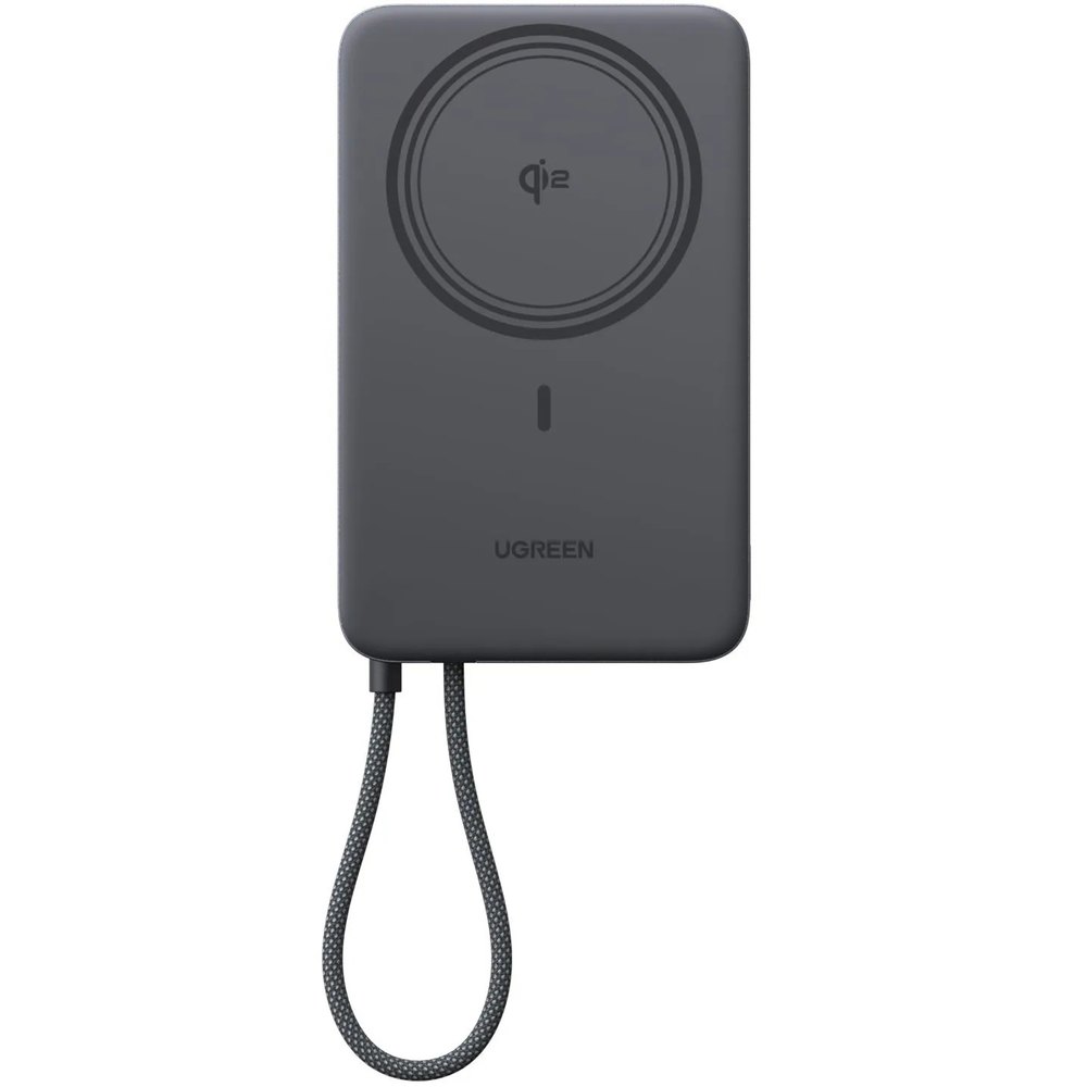 Внешний аккумулятор Ugreen PB570 MagFlow Air 10000 мАч серый космос (75982B)
