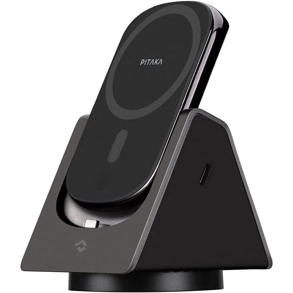 Беспроводное зарядное устройство Pitaka MagEZ Slider 2 чёрно-серый (SL2301), цвет чёрный MagEZ Slider 2 чёрно-серый (SL2301) - фото 1