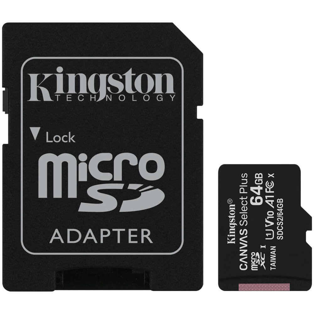 Карта памяти Kingston Canvas Select Plus MicroSD 64GB Class 10