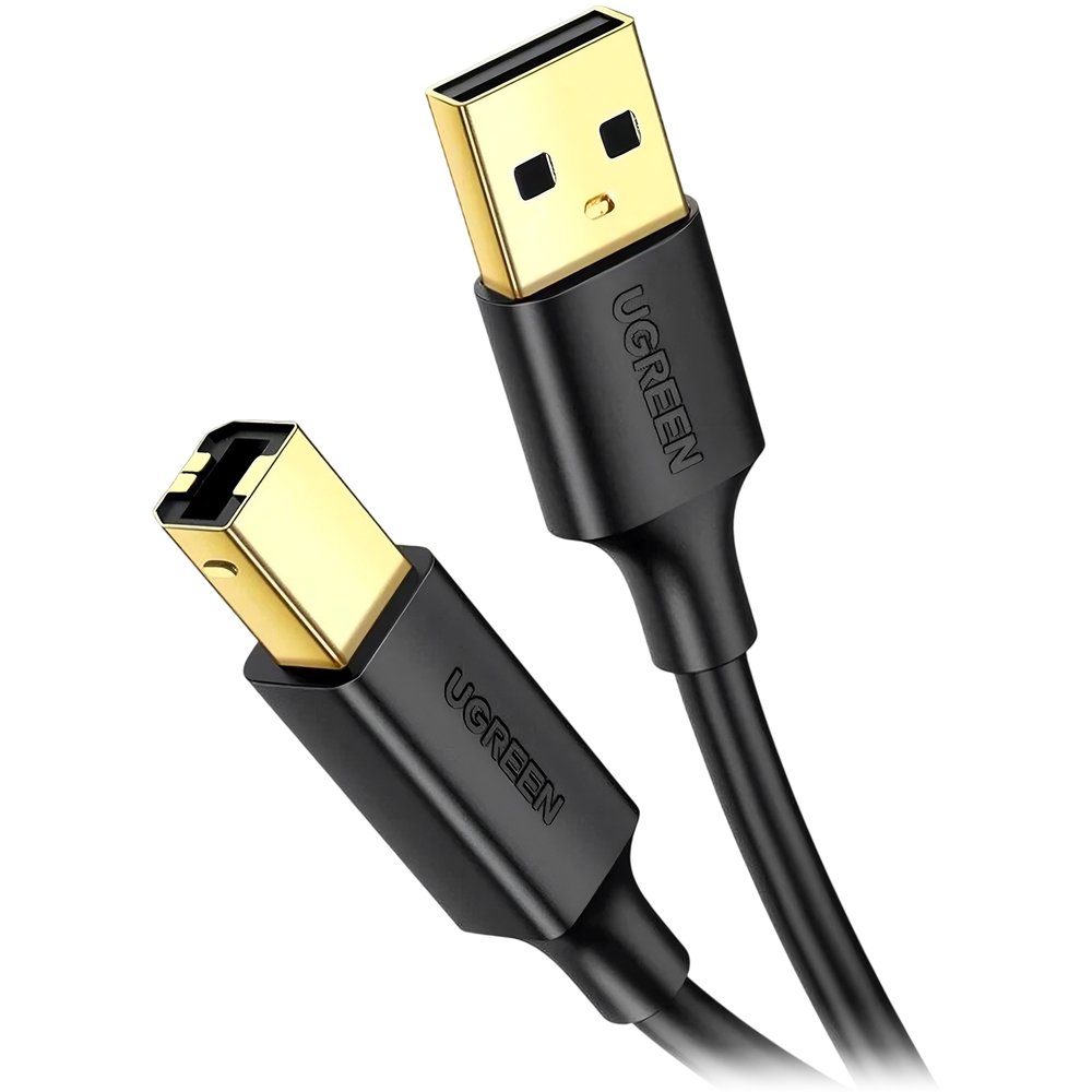 Кабель для принтера Ugreen US135 USB 2.0 USB-A(m)/USB-B(m) 5 м чёрный (10352)