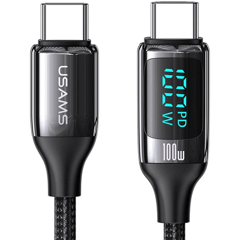 Кабель Usams US-SJ559 U78 USB-C-USB-C 3 м, чёрный