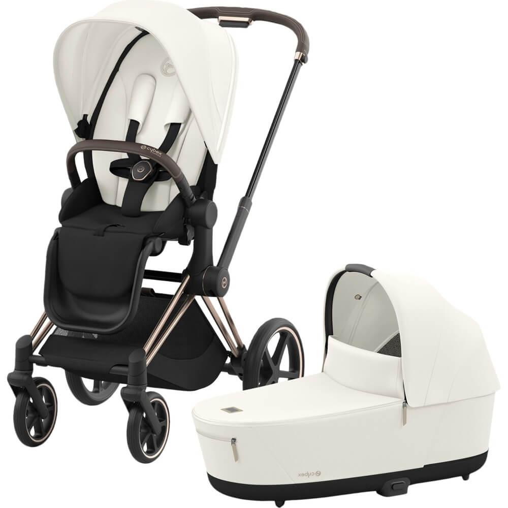 Детская коляска Cybex Priam IV Rosegold 2в1 Off White 149000₽