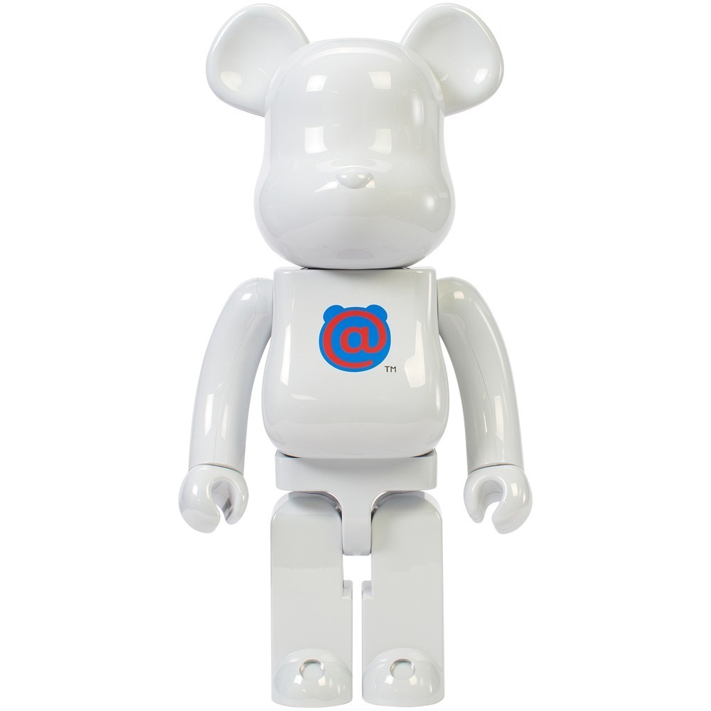 Фигура Bearbrick Medicom Toy Bearbrick Logo 1st Model White Chrome 400%