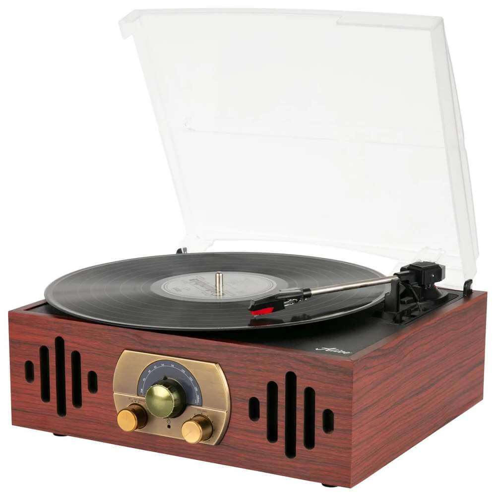 Проигрыватель виниловых пластинок Alive Audio Quattro LP Wood AA-QTR-01-WD, цвет коричневый