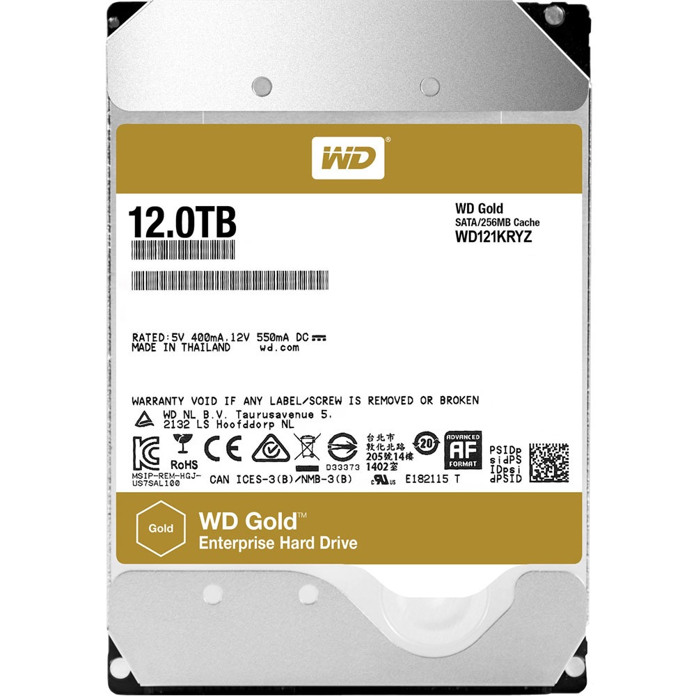 Жесткий диск Western Digital 12TB Gold (WD121KRYZ)