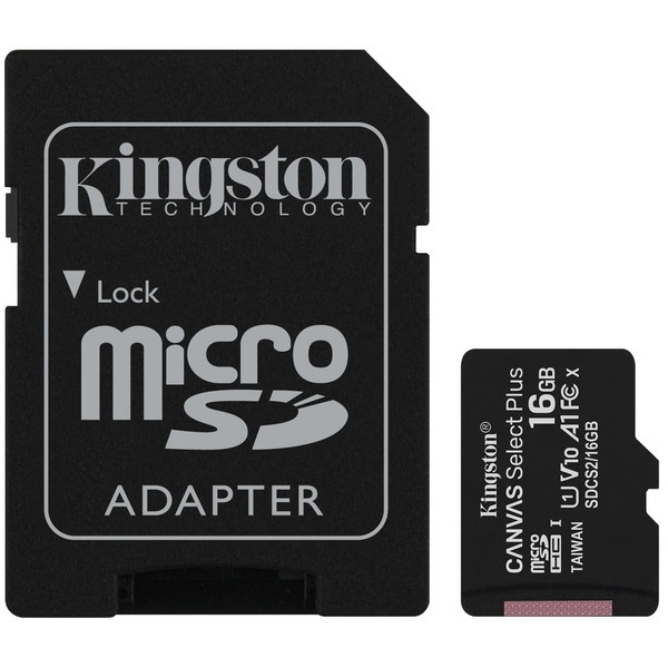 Карта памяти Kingston Canvas Select Plus MicroSD 16GB Class 10