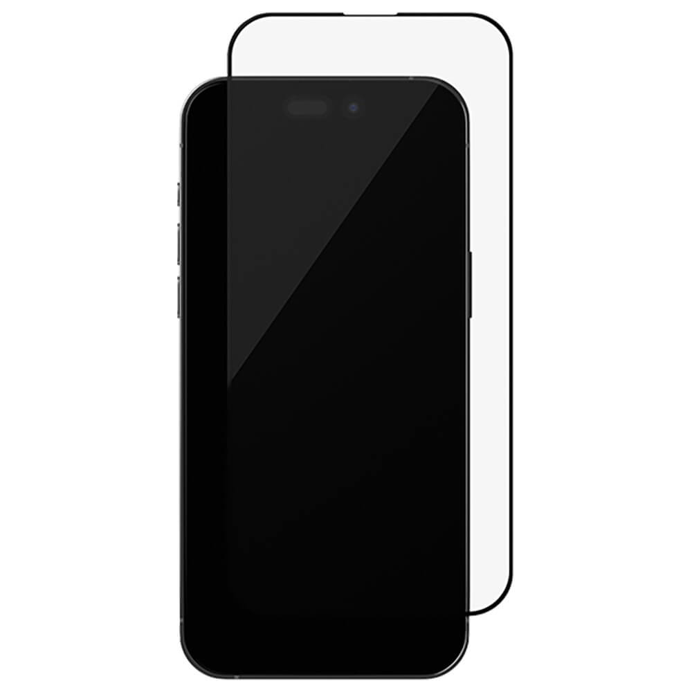 Защитное стекло uBear для Apple iPhone 15 Nano Privacy, чёрная рамка - фото 1