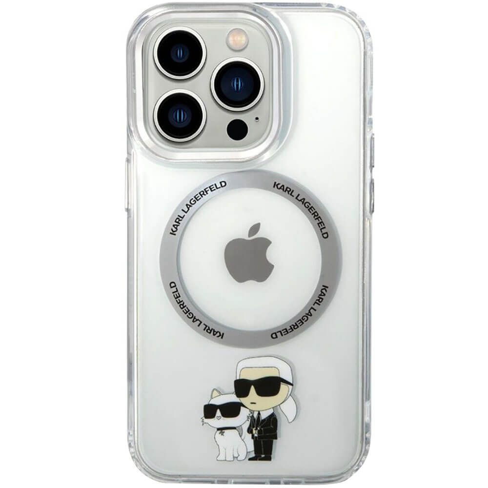 Чехол Karl Lagerfeld для iPhone 15 Pro с MagSafe NFT Choupette прозрачный (KLHMP15LHNKCIT)