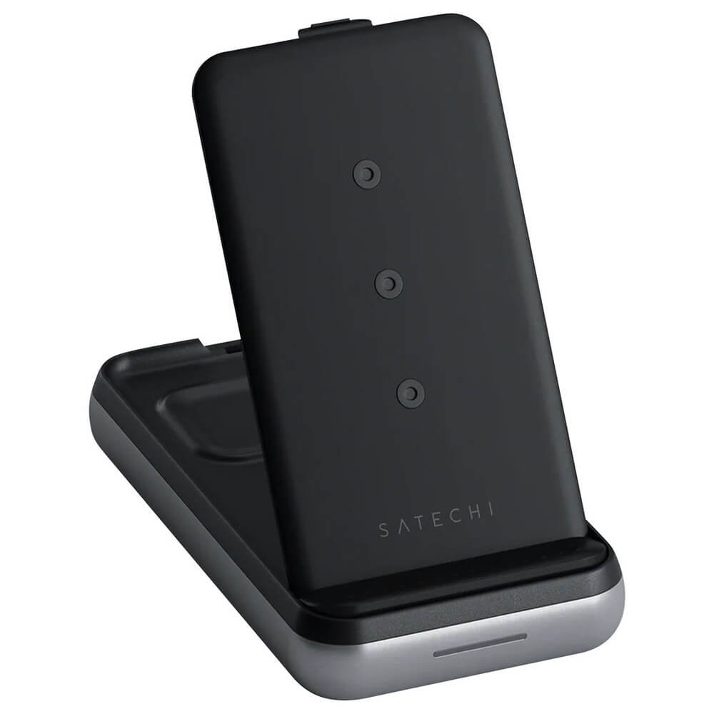 Внешний аккумулятор Satechi Duo Wireless Charger Stand 10000 мАч (ST-UCDWPBSM), цвет серый Duo Wireless Charger Stand 10000 мАч (ST-UCDWPBSM) - фото 1